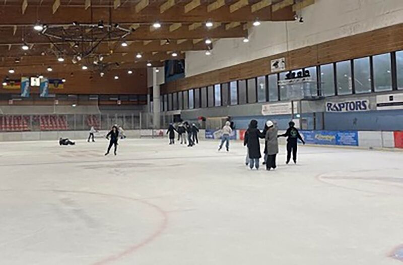 Ausflug des 8. Jahrgangs in die Eisporthalle